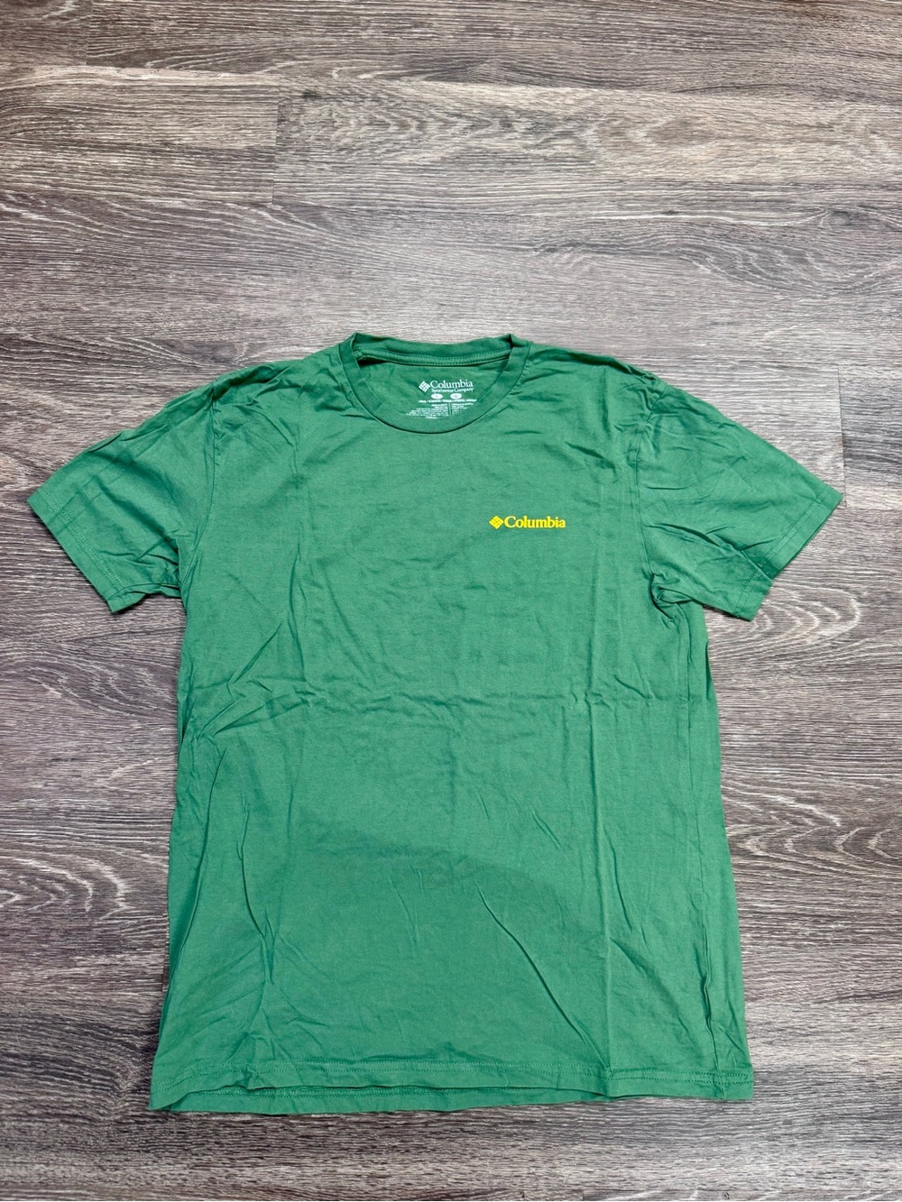 Columbia Sportswear Graphic Tee Mens Large Green Outdoor Mountain Shirt